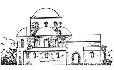 Перуштица. „Красная церковь“, VI в. Реконструкция