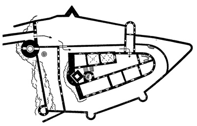 Тримберг. План бурга, XII—XIII вв.